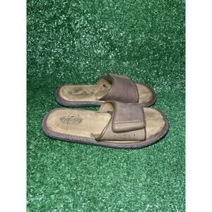 Woodstock Vintage Brand New York Jacob Slides Brown Suede Sandals Men’s Size 8 M